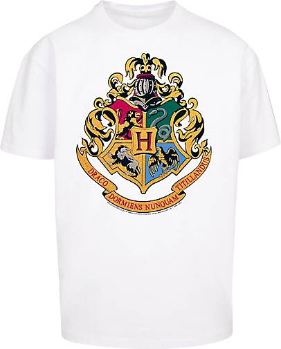Oversize Heavy 22292902 - Potter weiß Harry F4NT4STIC Crest Gold bestellen Hogwarts in T-Shirt