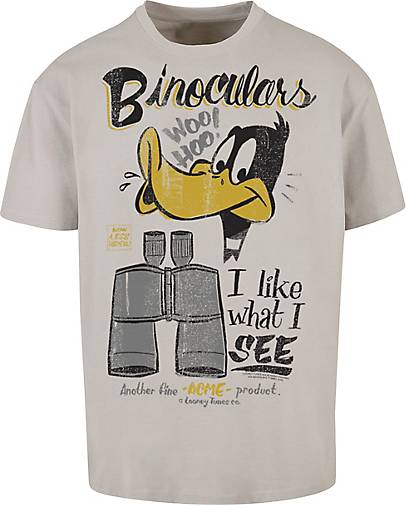 F4NT4STIC Heavy Oversize T-Shirt Looney Tunes Daffy Duck Binoculars in  hellgrau bestellen - 22292102
