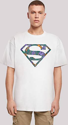 F4NT4STIC Heavy Oversize T-Shirt Superheld Logo bestellen - Superman in weiß Floral 22292402