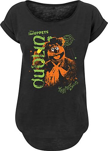 schwarz In 20337401 Disney Bear bestellen Fozzie - T-Shirt Dublin Muppets F4NT4STIC Die Cut Long in