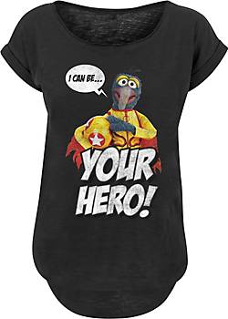 F4NT4STIC Long Cut T-Shirt Disney Die Muppets Gonzo I Can Be Your Hero in  schwarz bestellen - 20337501