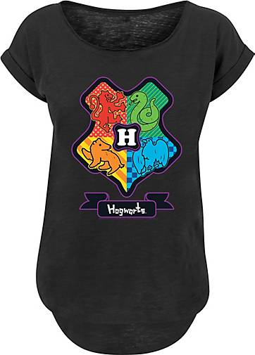 bestellen Junior T-Shirt - Potter Crest in Harry schwarz F4NT4STIC 20573101 Hogwarts Cut Long