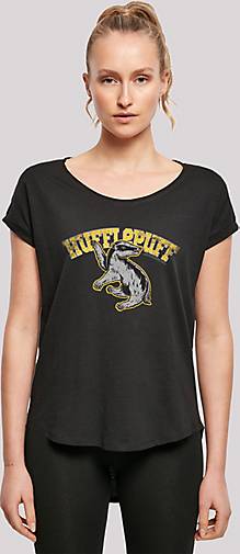 F4NT4STIC Long Cut T-Shirt Harry Potter Hufflepuff Sport Emblem in schwarz  bestellen - 20577801