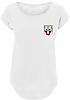 F4NT4STIC Long Cut T-Shirt Looney Tunes Bugs Bunny Face Faux Pocket