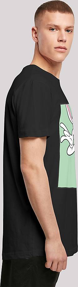 Looney 20333901 F4NT4STIC Long Bunny in Bugs bestellen schwarz T-Shirt Tunes Face Funny Cut -