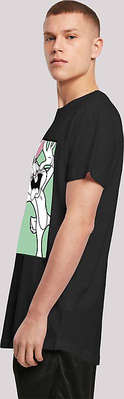 bestellen T-Shirt schwarz - in 20333901 Funny Face F4NT4STIC Looney Bunny Bugs Tunes Long Cut