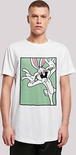 weiß Long Looney - Tunes F4NT4STIC bestellen Face Funny Bugs 20333902 T-Shirt Cut in Bunny