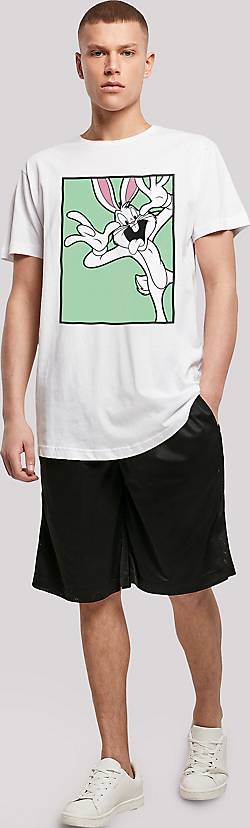 F4NT4STIC Long Cut T-Shirt Looney Tunes Bugs Bunny Funny Face in weiß  bestellen - 20333902