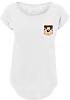 F4NT4STIC Long Cut T-Shirt Looney Tunes Tasmanian Devil Face Faux Pocket