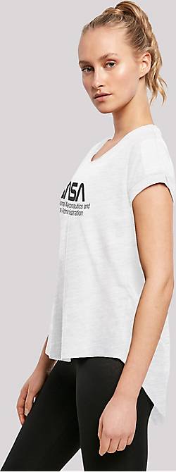 T-Shirt Cut Tone Long in - bestellen Logo NASA F4NT4STIC One weiß 20555701