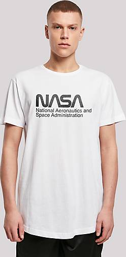 F4NT4STIC Long Cut T-Shirt NASA Logo One Tone in weiß bestellen - 20555801