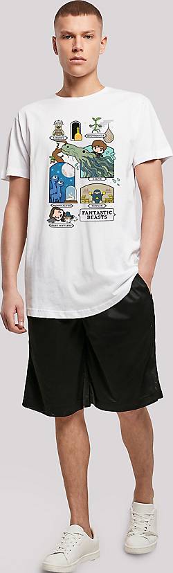 F4NT4STIC Long Cut T-Shirt Phantastische Tierwesen Chibi Newt in weiß  bestellen - 20248402