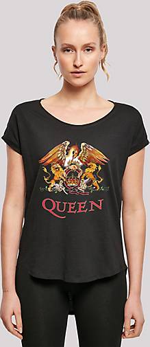 in Crest bestellen schwarz Black 25876001 Rockband F4NT4STIC Classic - Cut T-Shirt Queen Long