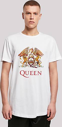 F4NT4STIC Long Cut T-Shirt in Black Queen 25875802 Classic Crest bestellen weiß - Rockband