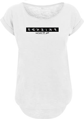 TV bestellen Logo T-Shirt weiß Long Block\' Cut FRIENDS F4NT4STIC - Serie 78051701 in