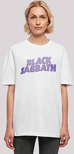 F4NT4STIC Oversized Boyfriend T-Shirt Band Heavy 25874002 bestellen Black in Sabbath - Metal Black Wavy Logo weiß