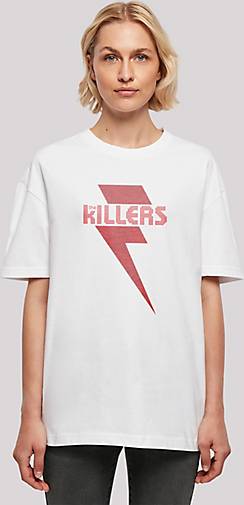F4NT4STIC Oversized Boyfriend T-Shirt The Killers Rockband Red Bolt Black  in weiß bestellen - 25873602