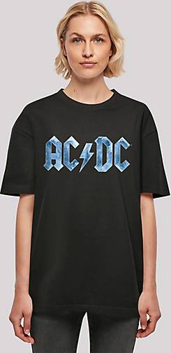 F4NT4STIC Oversized Boyfriend Tee ACDC Oversized Rock Music Blue Ice Logo  in schwarz bestellen - 20565901