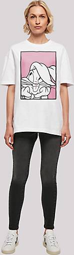 F4nt4stic Oversized Boyfriend Tee Looney Tunes Trickfilm Serie Cartoon Bugs Bunny Adore In Weiß 2515