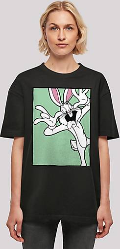 F4NT4STIC Oversized Boyfriend Tee Looney Tunes Trickfilm Serie Cartoon Bugs  Bunny Funny Face in schwarz bestellen - 22250901