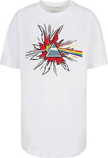 F4NT4STIC Oversized Boyfriend Tee Pink Floyd Music Rock Band Pop Art Prism  in weiß bestellen - 22242501
