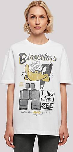 F4NT4STIC Oversized T-Shirt - bestellen Binoculars 20584401 Daffy Duck weiß Tunes Looney in