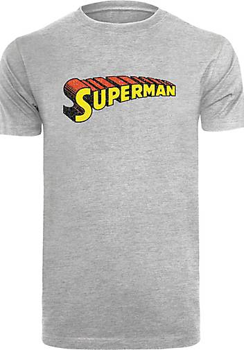 in 20234501 Telescopic T-Shirt Logo Superhelden DC Crackle mittelgrau - Superman F4NT4STIC bestellen Comics