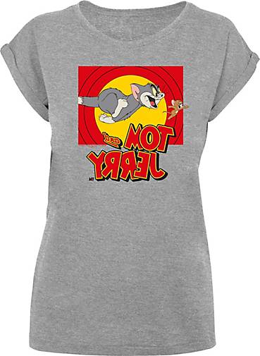 Chase bestellen T-Shirt Extended Scene Shoulder F4NT4STIC in - Tom mittelgrau Jerry TV and Serie T-Shirt 79576302