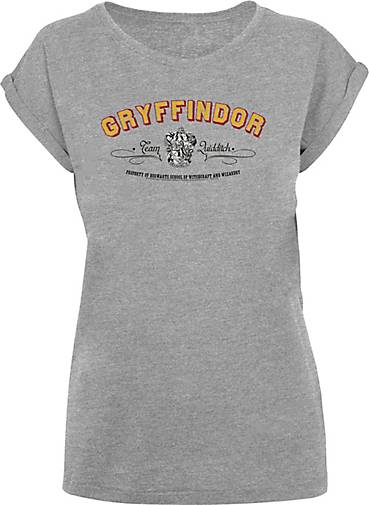 F4NT4STIC Team bestellen Potter - Harry Gryffindor T-Shirt in 20579501 mittelgrau Quidditch
