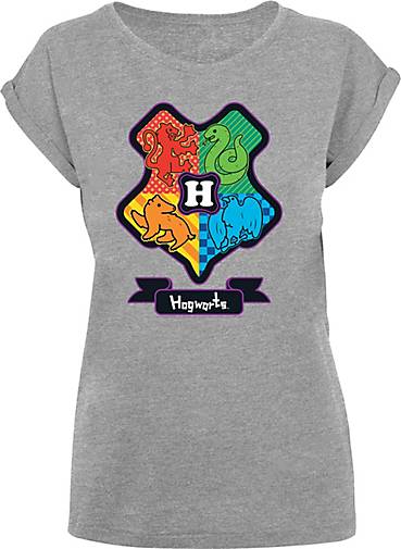 F4NT4STIC T-Shirt bestellen 20573202 Potter in Junior Hogwarts - Crest Harry mittelgrau