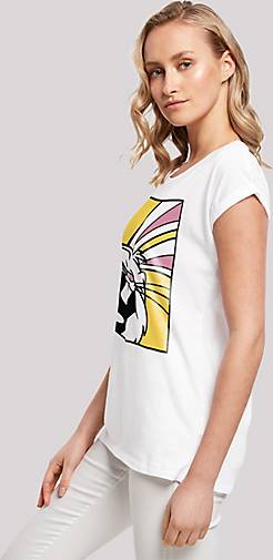 weiß Tunes Bunny F4NT4STIC in T-Shirt bestellen 20334003 Looney Laughing - Bugs