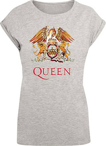 F4NT4STIC T-Shirt mittelgrau Queen Classic Crest bestellen in 25876202 Rockband - Black