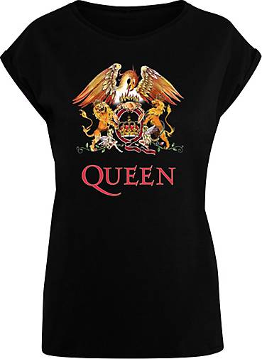 bestellen Rockband Queen Crest schwarz T-Shirt Black 25876201 Classic - F4NT4STIC in