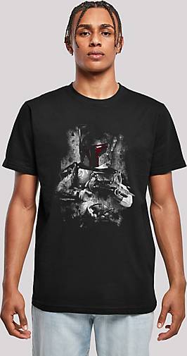 Star schwarz bestellen Boba T-Shirt 20581401 Fett - Wars Distressed in F4NT4STIC