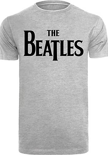 - bestellen mittelgrau in Band Drop T-Shirt Beatles The Logo T Black F4NT4STIC 27260301
