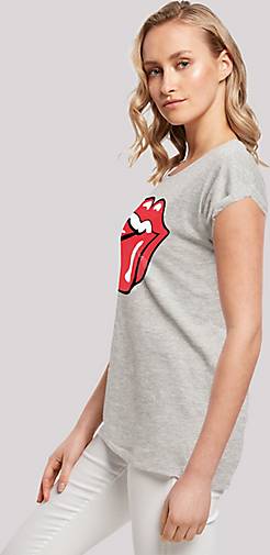 25877302 T-Shirt in bestellen Zunge mittelgrau The Stones Rolling Rot F4NT4STIC -