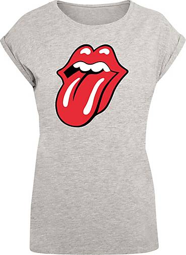 F4NT4STIC T-Shirt Zunge mittelgrau Rot - The bestellen Rolling 25877302 in Stones