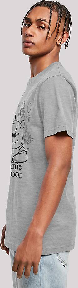 F4NT4STIC T-Shirt Winnie Puuh Der in bestellen Sketch Bär mittelgrau Collage 20558801 