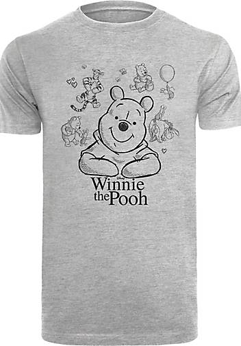 Der Bär Sketch F4NT4STIC T-Shirt in Collage - Winnie Puuh mittelgrau bestellen 20558801