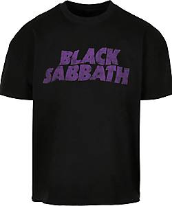 Heavy 25871701 Logo Black Heavy schwarz T-Shirt - Wavy Metal F4NT4STIC Black bestellen Ultra Distressed in Sabbath Band