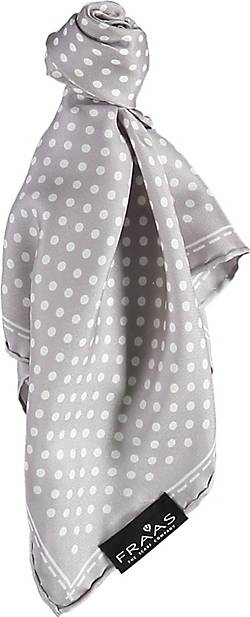 Seidentuch für Damen mit Polka Dots Muster FRAAS Halstuch Damen gepunktet Nickituch Seide 53 x 53 cm Größe Bandana Tuch perfekt für den Sommer
