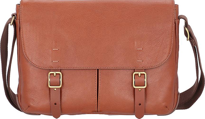 fossil buckner messenger cognac