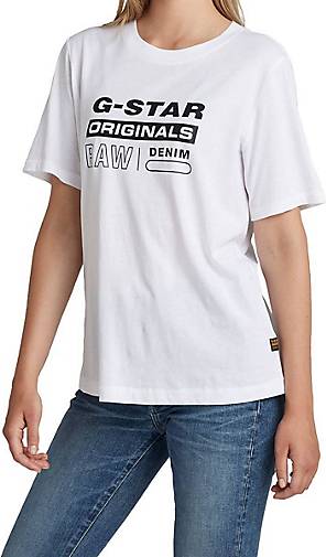 G-Star RAW T-Shirt bestellen Fit Label Tee weiß Originals - in 78843601 Regular