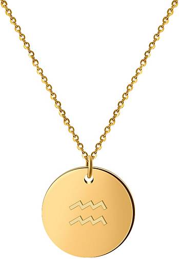GOOD.designs Kette mit Anhänger Horoskop - Kette bestellen in Wassermann 98101201 gold