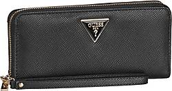 GUESS, Langbörse Laurel Large Zip Around in schwarz, Geldbörsen für Damen