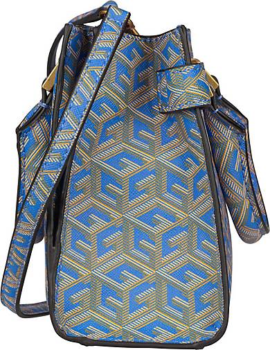 GUESS Umhängetasche Atene Mini Satchel Logo in grau/blau bestellen