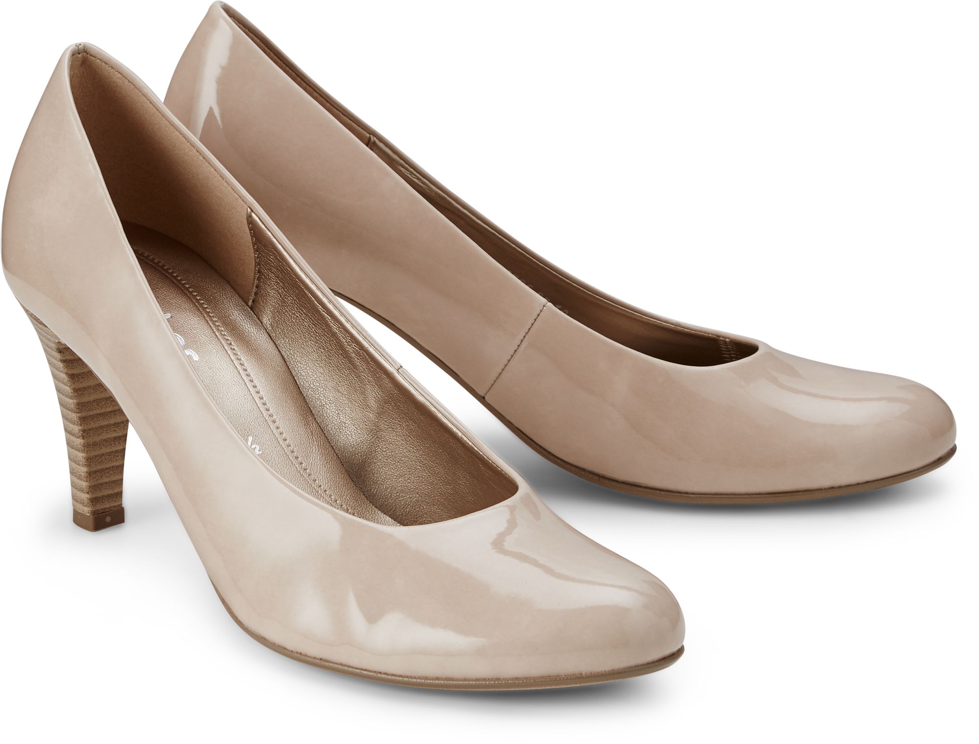 Lack Pumps von Gabor in beige für Damen. Gr. 36,36 2/3,37 1/3,38,38 2/3,39 1/3,40,40 2/3,41 1/3
