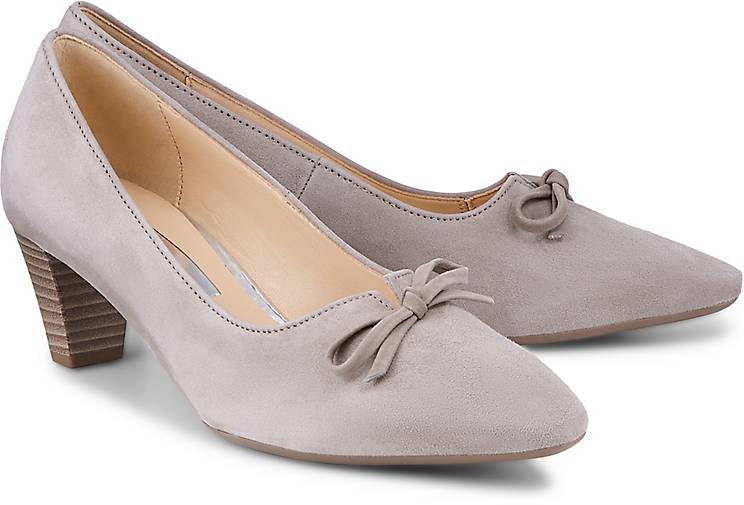 Gabor Velours Pumps taupe hell GÖRTZ 46218704