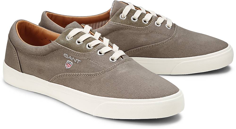 Gant, Leinen-Sneaker Hero in khaki, Schnürschuhe für Herren Gr. 41