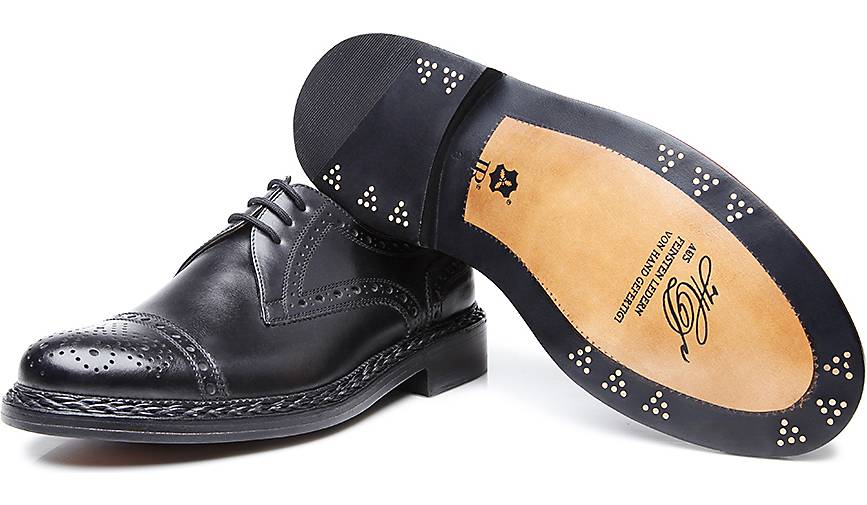 HEINRICH DINKELACKER Schnürer Buda Half-Brogue BC in schwarz